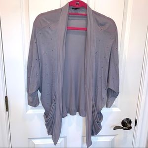 Women’s SZ S EXPRESS Gray Relaxed Open Cardigan